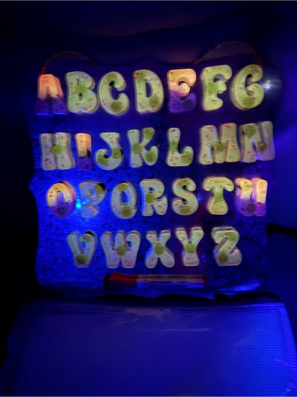 Glow Alphabet Puzzle Letters – Green Light-Up Kids Toy